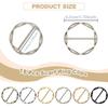 5/6Pcs Spiral Circle Zinc Alloy Metal Round Three-Speed Knotted Silk Scarf Buckle European And American Style