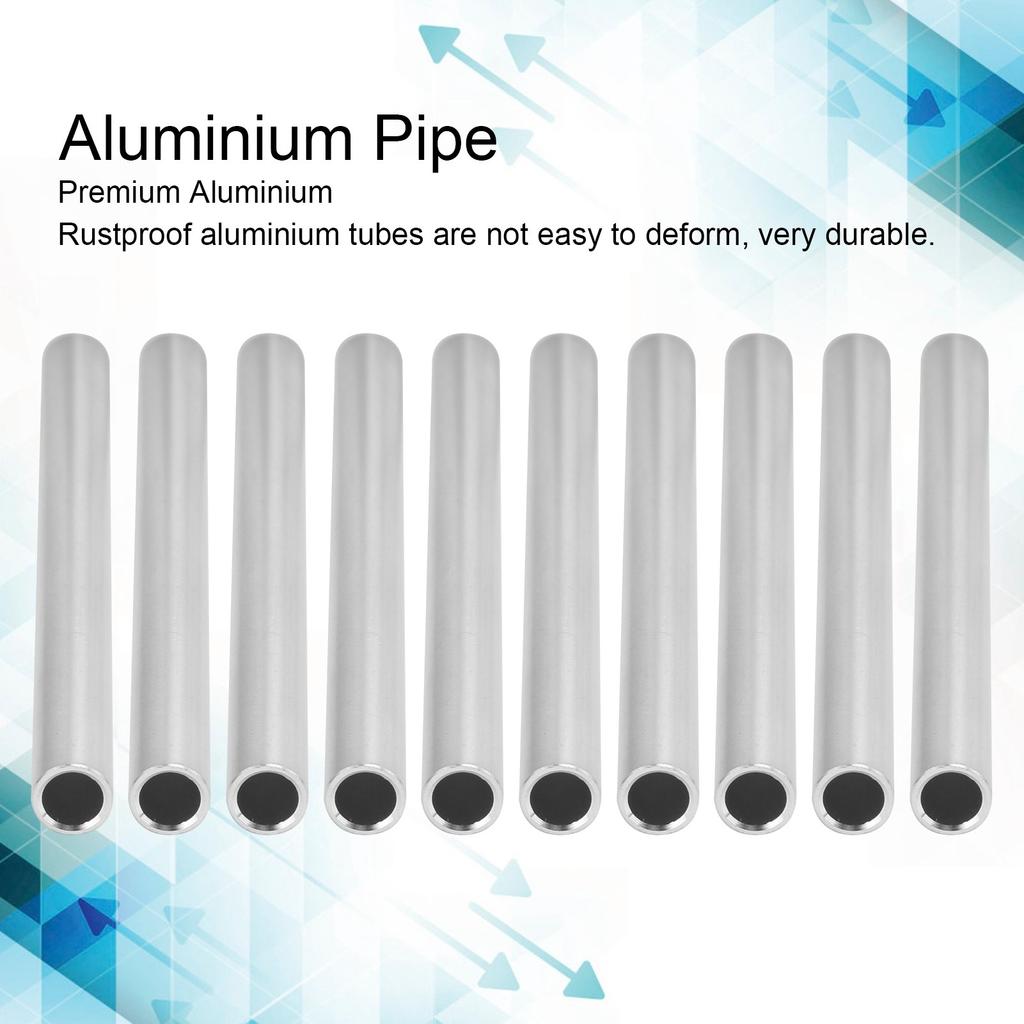 10 Pièces Tube en Aluminium Tube Sans Soudure Tube Droit 8x6mm Longueur 3.9in Accessoire 6100‑0608‑0100