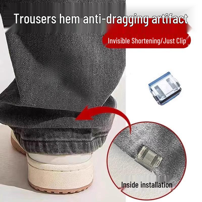 

Клипса для брюк против волочения: Невидимый подгибатель подола без шитья и пуговица для подворачивания