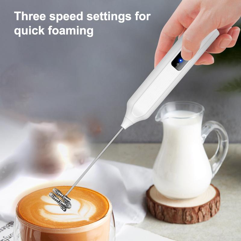 Electric Handheld Milk Frother, Coffee Cream Mixer, Egg Beater, Made Of 304 Stainless Steel, Multi-Functional Household Whisk.