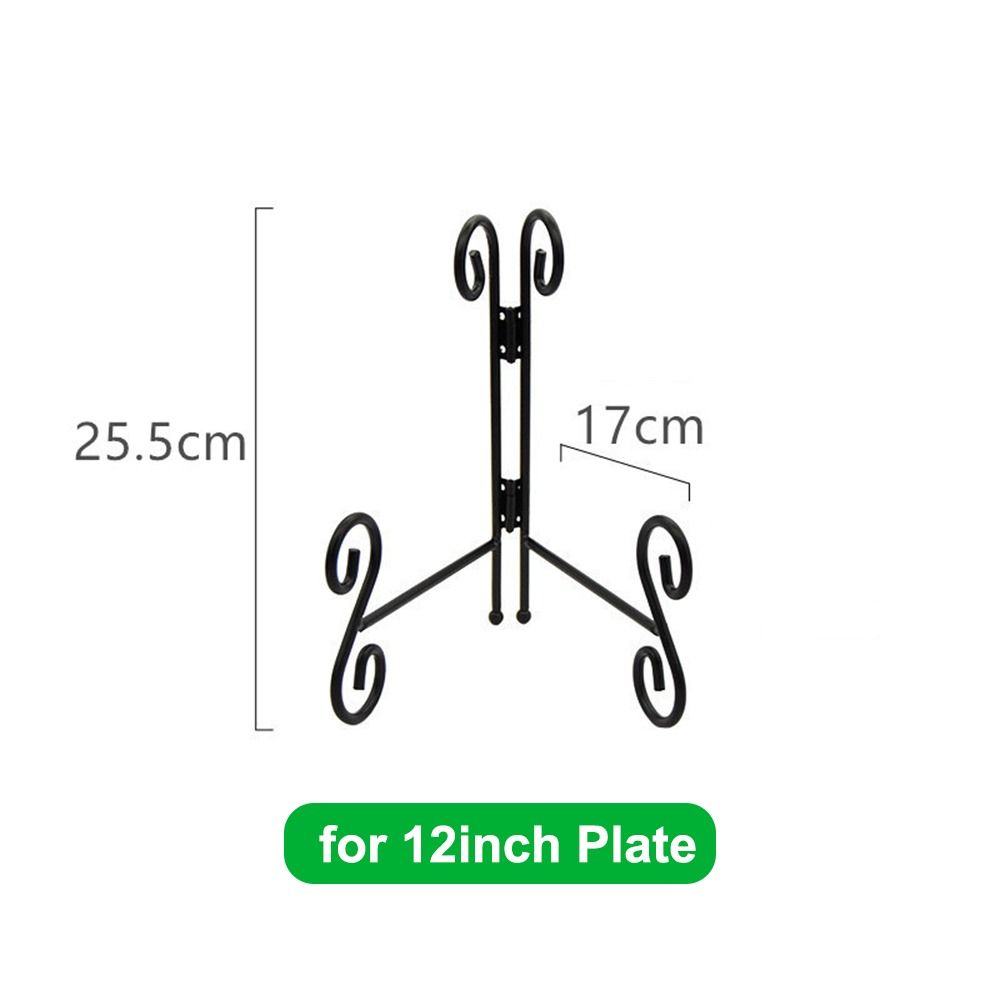 Iron Plate Stands Foldable Photo Pedestal Durable Metal Easel Rack  Bowl Picture Frame