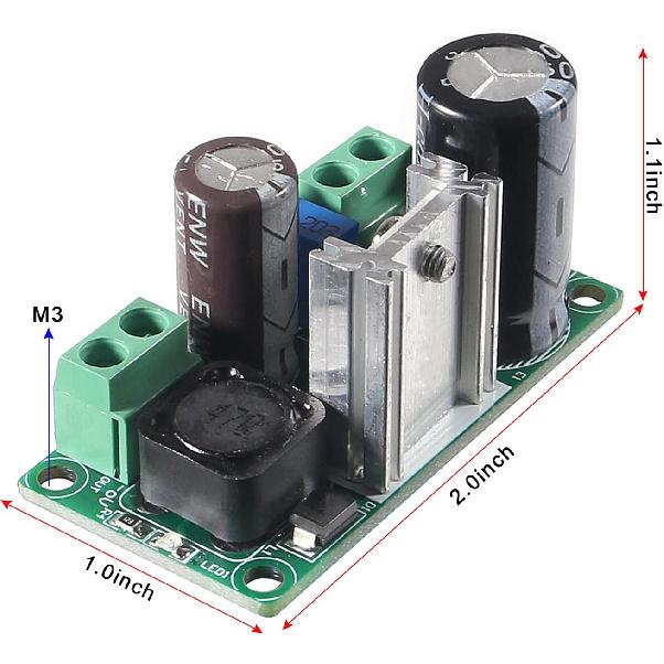 5pcs AC/DC Step Down Buck Converter - AC 5-30V DC 5-48V 24V 36V 48V To DC 2.5-35V 12V Adjustable Voltage Regulator Power Supply Board LM2596HV 2A