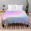 Glamour Milky Way Marble Galaxy Throw Blanket, Warm Cozy Soft Fuzzy Blankets Birthday Gifts, Fluffy Abstract Blanket for Winter