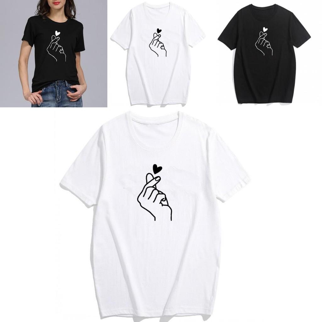Stylish Heart Print T-shirt For Women Featuring Soft Comfortable Fabric And Casual Design