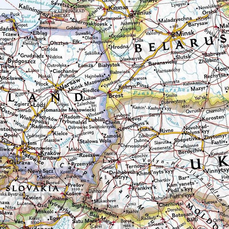 Mapa Anglie Evropa Politické Rozložení Rok 2006 Mapa Nástěnné Umělecké Tisky Malba na Plátně Obývací Pokoj Domácí Dekorace Školní Potřeby