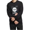 Adidas Logo Print Crew Neck Long Sleeve Sweatshirt Men Tops Black HM7433