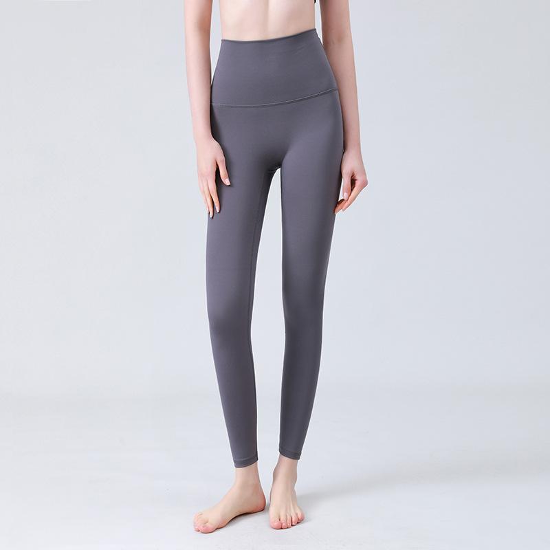 Sports yoga pants for women, naked, summer tight, no embarrassing lines, running fit, tummy control, high waist, hip-lifting fitness pants