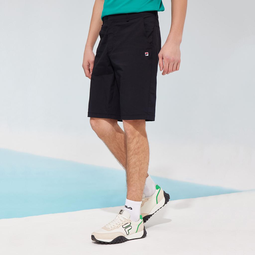 Fila Loose Breathable Casual Woven Shorts Men Bottoms Black F11M128802F-BK