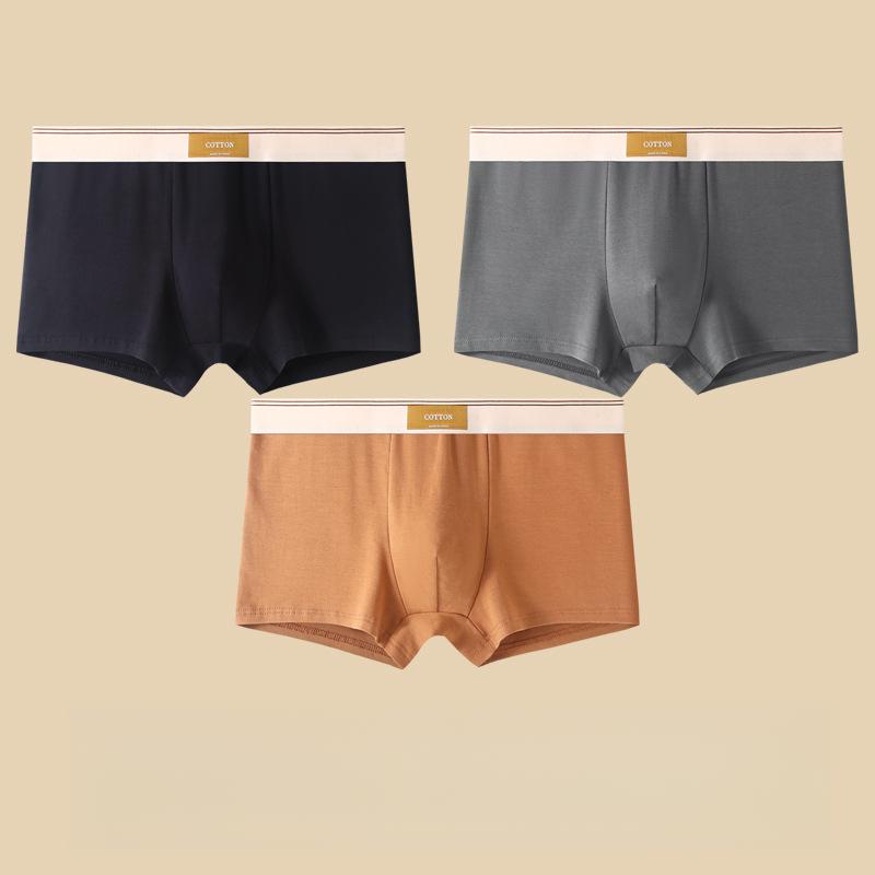 3pcs Men's Underwear Men's Boxer Shorts Teenagers' Breathable Four Cornered Shorts Men's Shorts Boxer Brief