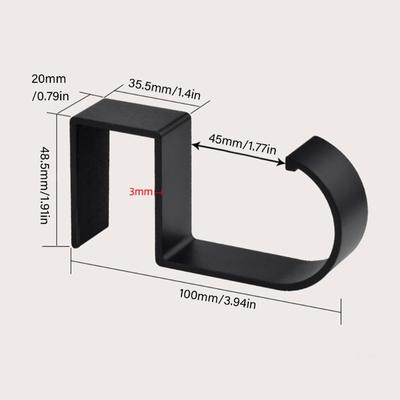 5 Shape Sturdy Hook for Student Bags Long Time Use Metal Wall Attachment Basic Assembly Black White Double Tone