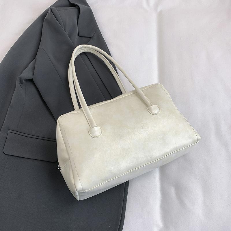 Retro Niche Boston Handbag Bag Women'S High-Value Simple And Versatile Commuter Shoulder Armpit Bag