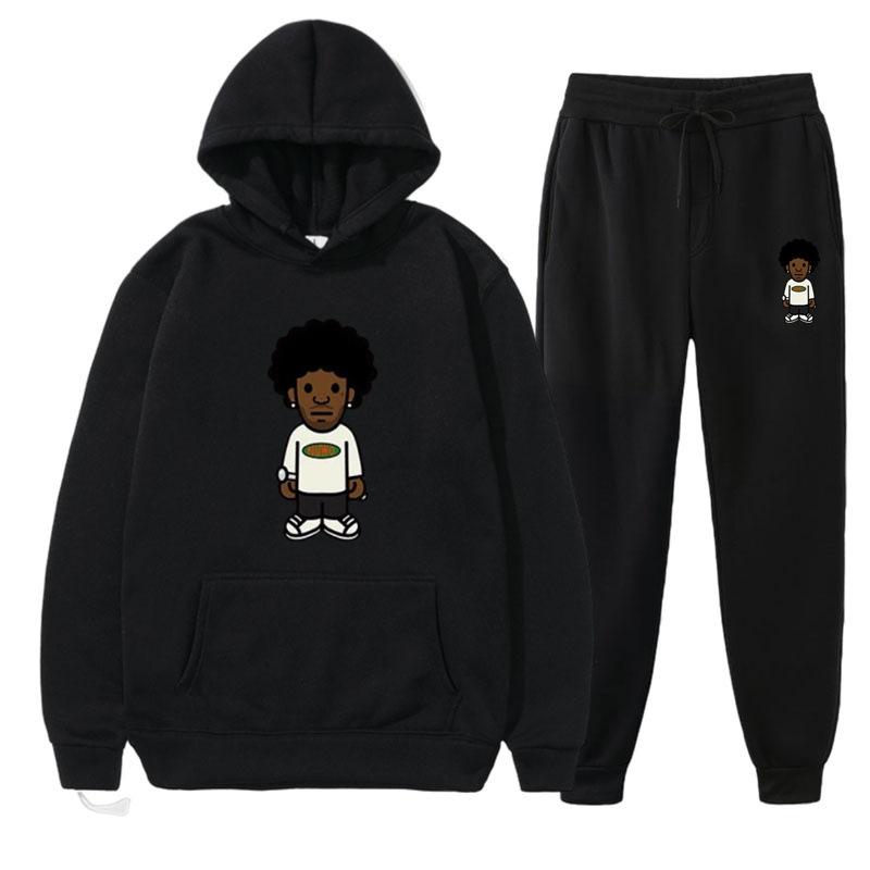 

Осенне-зимний мужской спортивный костюм с капюшоном, унисекс, комплект из 2 предметов для бега, длинный рукав, свитер с капюшоном, толстовка + спортивные штаны, комплект Slam