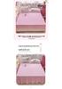 Official Sanrio Hello Kitty All-Cotton 4-Piece Bedding Set - Sheet, Pillowcase & Bed Skirt for Dorms