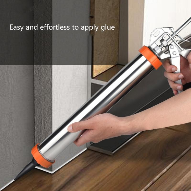 High Efficiency Caulk Guns Aluminum Tube Caulking Tool with Nozzle for Gluing Tasks Glass Adhesive, Various Applications