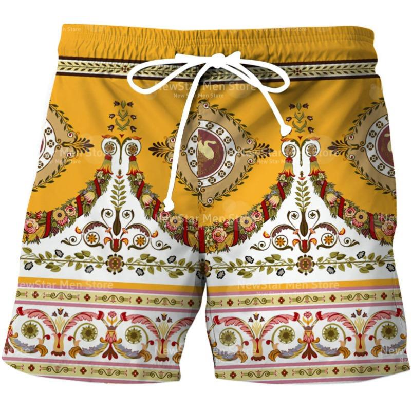 

Vintage Compass Pattern 3D Print Beach Shorts Men Oversized Surfing Board Sports Pants Swimwear Swimsuits Trunks Kids Clothing 5XL