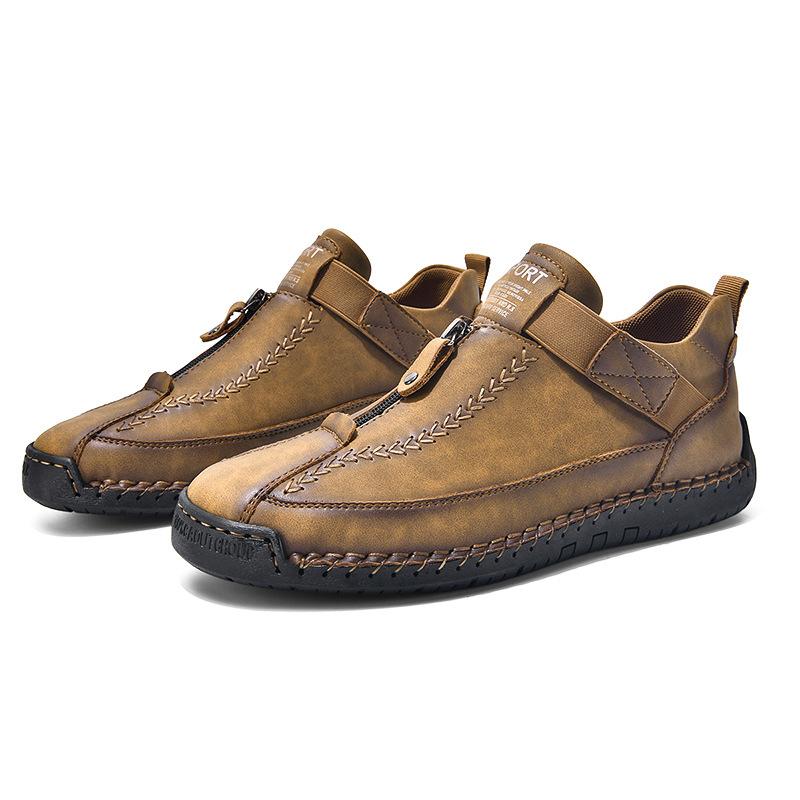 

Autumn and winter new men s shoes large size men s Martin boots casual boots hand-sewn medium help fashion tooling boots 48 верблюд
