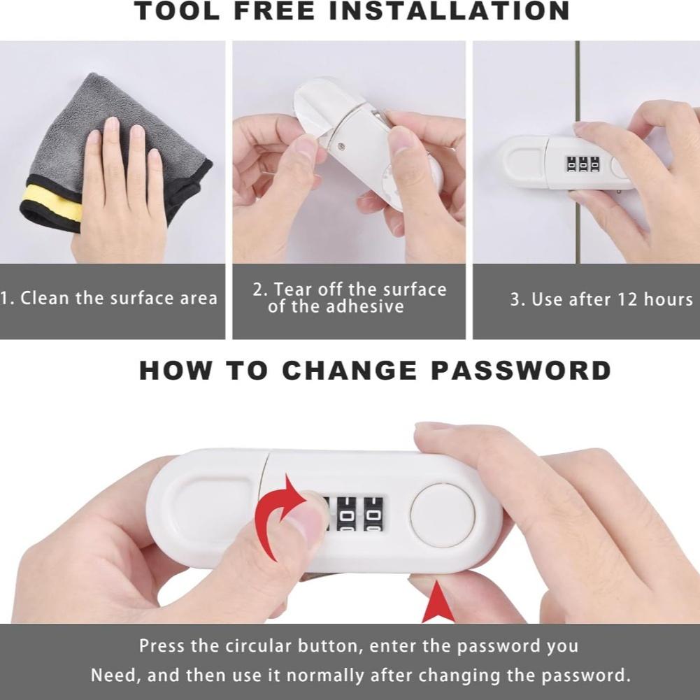 Cabinet Lock Child Safety Lock Damage-Free Installation