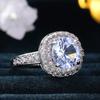 New Luxury Fashion Women Wedding Eternity Ring AAA Cubic Zirconia High-quality Female Party Accessories Statement Jewelry