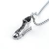 2023 Trendy Titanium Steel Dragon Pendant Necklace - European & American Style Men's Punk Retro Flame Design