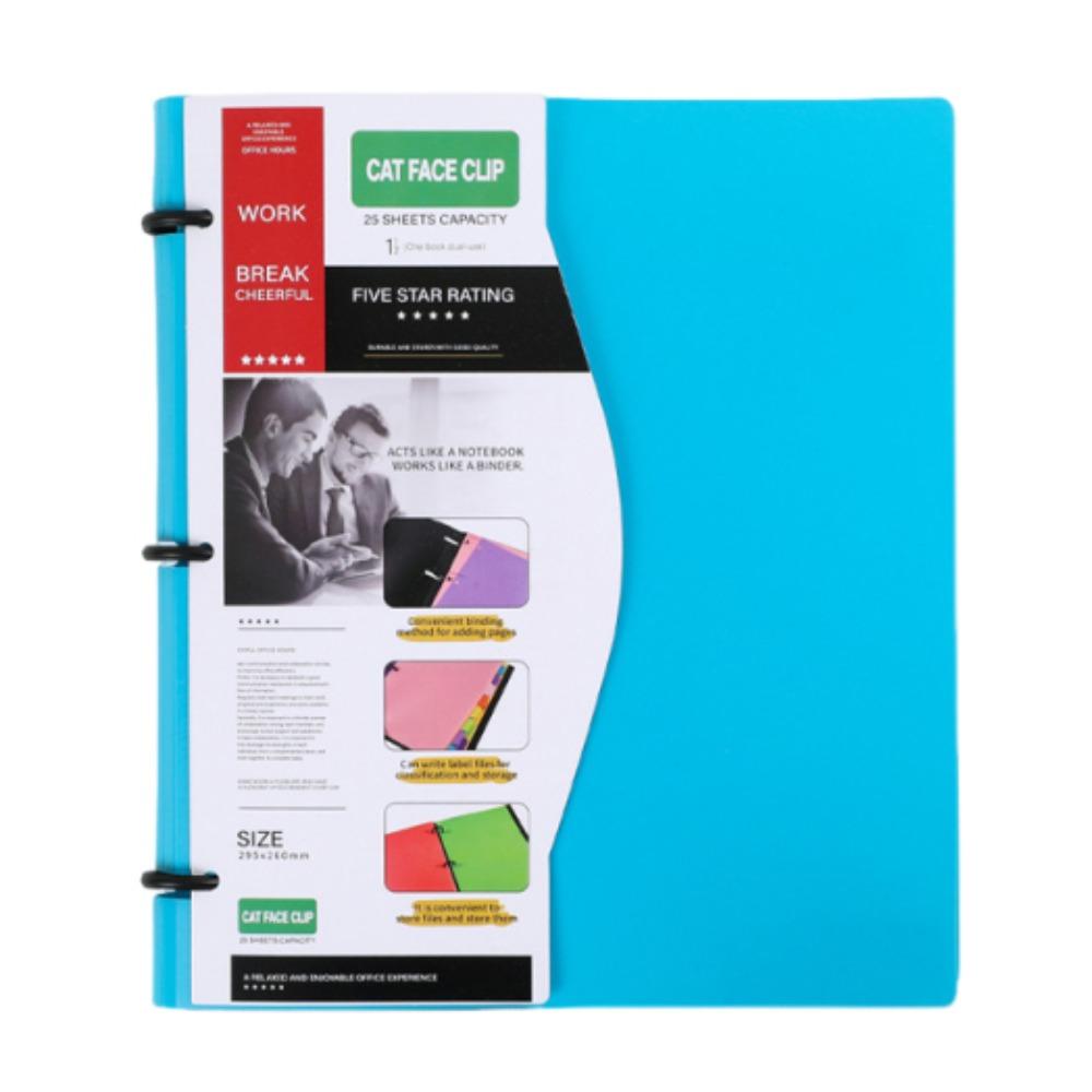3 Ring Notebook Binder Thickened Loose Leaf Document Folder Office Stationery Supplies
