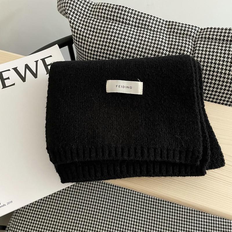 Feiding Fei Koreanischer Stil Einfarbiger Gestrickter Wollschal für Studenten