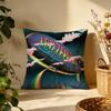 Trendy LLed Zeppelinew Cushion Cover Versatile DoubleSided Pillow Case Fit for Sofa Bed Car  Daily Decor