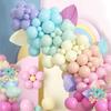 107Pcs Macaron Colored Latex Balloon Set For Wedding Birthday Party Baby Baptism - Assorted Pastel And Bright Colors
