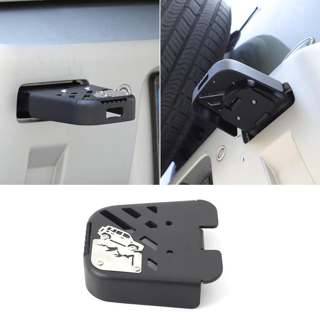 Tow Hook Step, Rear Step, Trailer Hook for Land Rover Defender 90/110 (2020-Present), Exterior Part, Car Accessory, Carbon Steel, Black (Black Type 1)