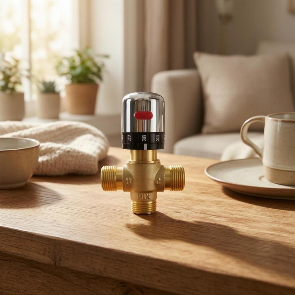 Thermostatic Mixing Faucet | Stable Temperature Control, Polished Chrome Cap,