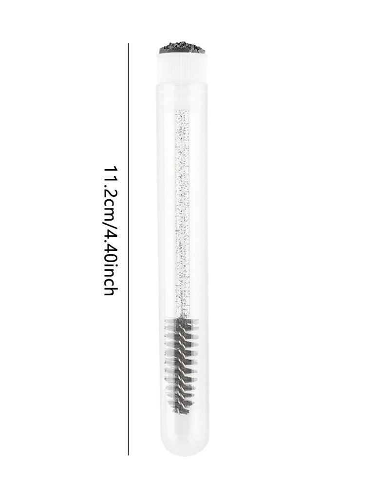 5/10Pcs Portable Makeup Mascara Brush with Drill Tube Installation, Disposable Crystal Rod Mascara Brush, Eyebrow Curling Comb