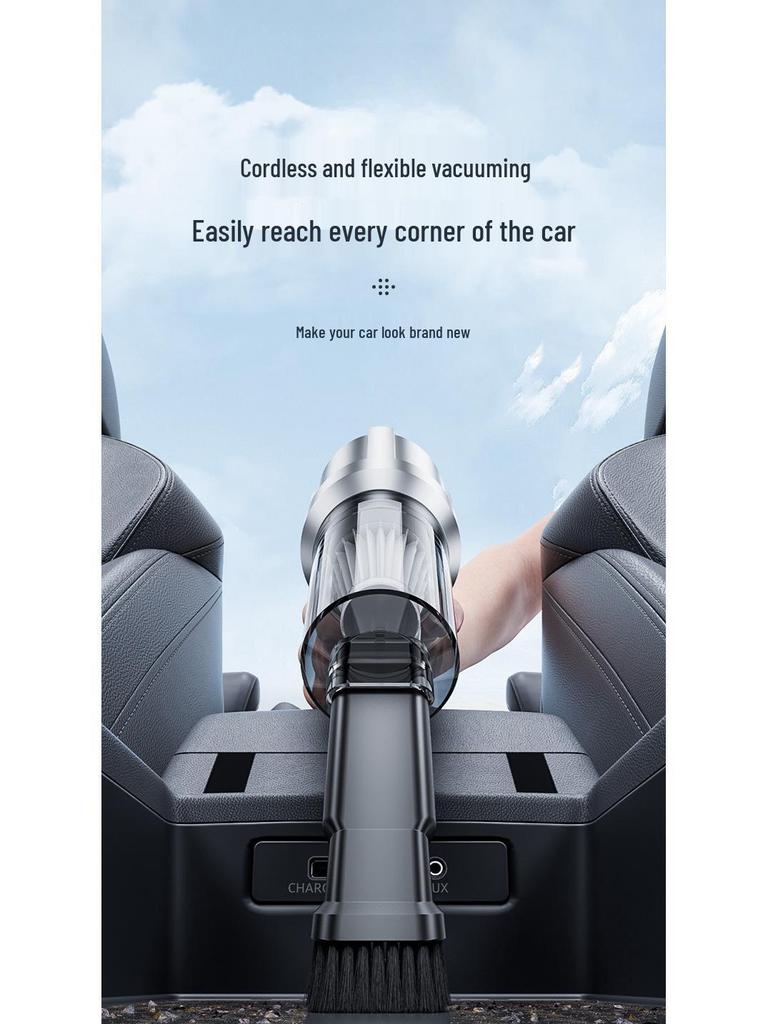 Three-Speed Wireless Car Vacuum Cleaner with High Suction and Power Display