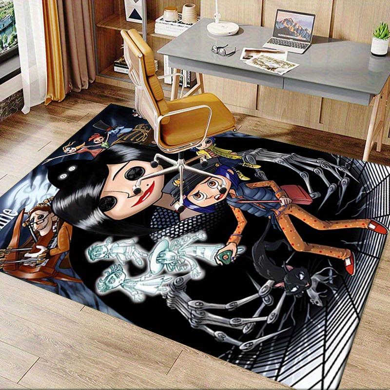 Office Carpet Coraline Theme Sofa Rug for Living Room, Chair Mat Protection Underneath