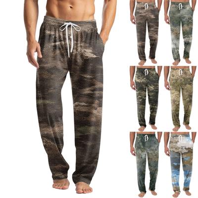 Herren Strickmode Print Tasche Freizeithose Schlafanzughose