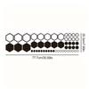 52 Teile/satz Auto Körper Waben Auto Vinyl Aufkleber Große Kleine Kombination Hexagonal Aufkleber DIY Dekoration