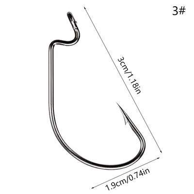 51 Pièces Hameçon Manivelle Petit Ensemble Boîte Hameçon Nickel Noir Hameçon Manivelle Ventre Large Hameçon Appât Souple Boîte Hameçons