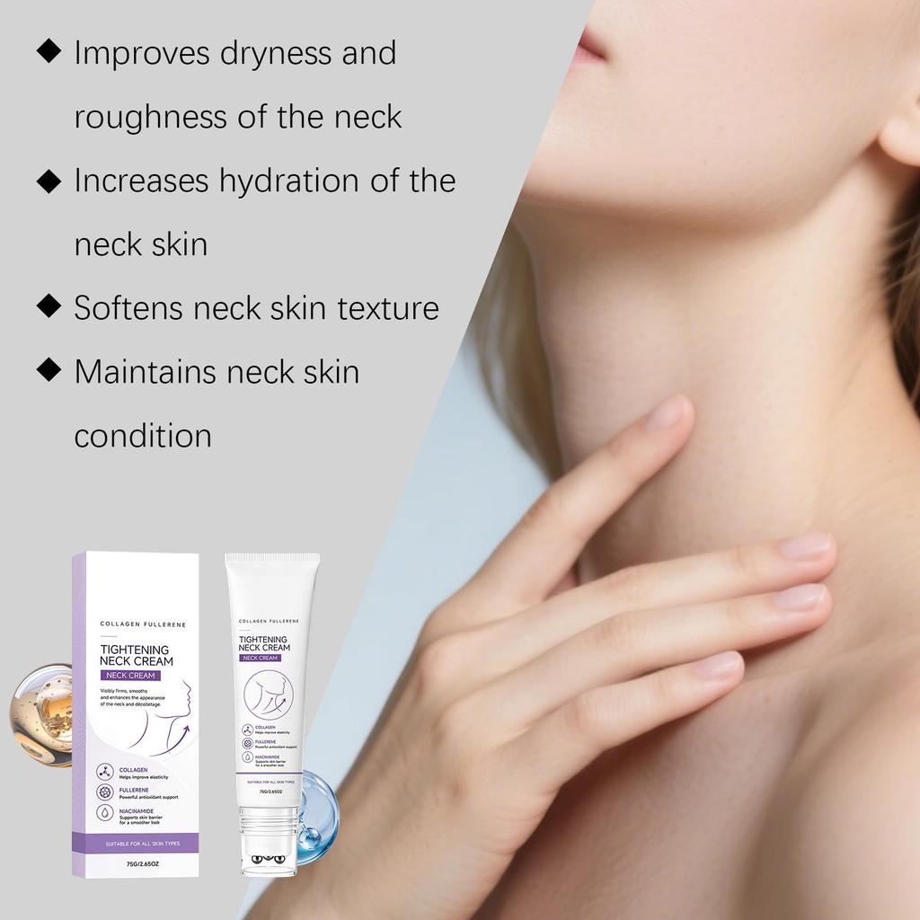 Collagen Hydrating Cream for Face and Neck - Daily Moisturizer and Softening Massage Cream