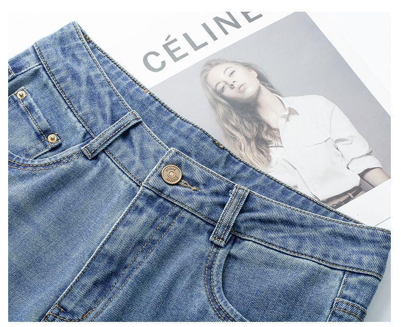 Women's High-Waisted Slimming Straight-Leg Jeans - Trendy 2025 Spring/Autumn Fashion