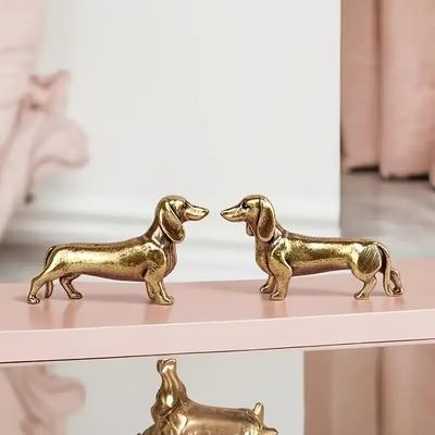 Ornamenti Statua, 1 pz Ottone Bassotto Ornamenti Decorativi per Studio Casa.