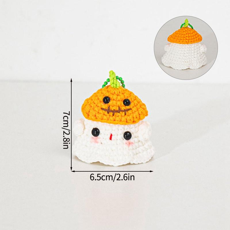 

Cute Emotional Support Positive Crochet Doll Handmade Wool Knitting Doll Desktop Decoration Graduation Halloween Christmas Gift