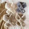 Fake Collar Plush Scarf Faux Rabbit Fur Cross Scarf Sweet Women Winter Scarves  Autumn Winter