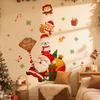 1pc Cartoon Santa Claus Wall Stickers, Removable PVC Holiday Decoration for Kids Baby Room Bedroom Nursery Decoration Wall Decal