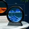 3D Ruchomy Obraz Sztuki Piasku Okrągły Szkło Głębinowy Krajobraz Piasku Klepsydra Ruchomy Piasek Rzemiosło Płynący Obraz Biuro Wystrój Domu Prezent