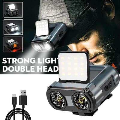 Ultra Bright Mini Rechargeable Head Lamp LED Clip On Cap Light Waterproof Sensor Hat Light Flashlight Headlamp for Fishing Camp
