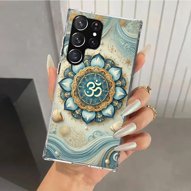 Coque de téléphone Mandala Chakra Insist Yoga pour Samsung Galaxy S26 S24 S23 Ultra S25 Edge S22 S21 Plus S20 FE + Coque souple imprimée