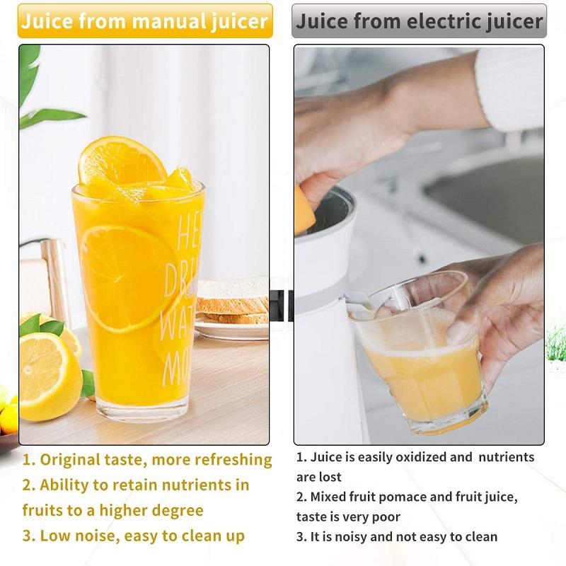 Manual Metal Juicer Squeezer Eco-Friendly Dishwasher Safe Kitchen Accessory Fruit Vegetable Orange Lemon Squeezing Portable