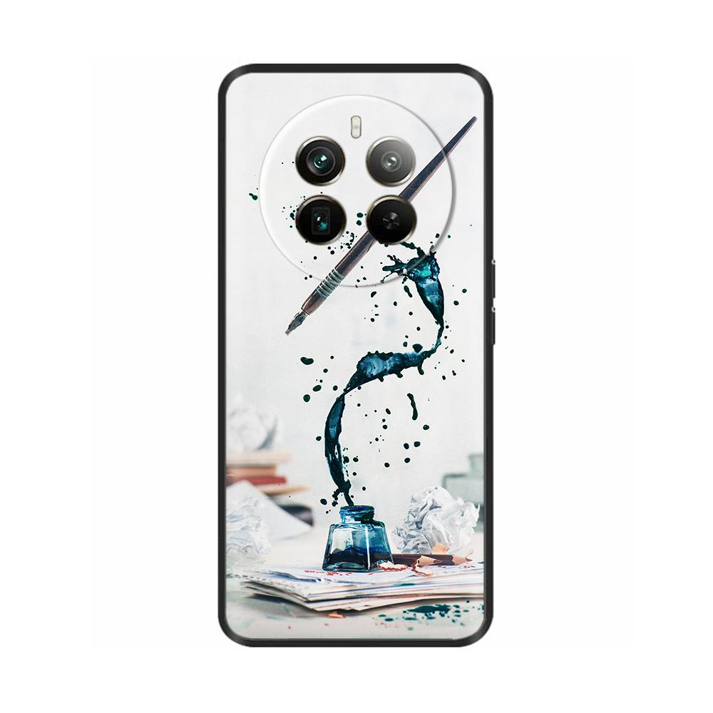 Silicone Phone Case for Realme 12 Pro Plus Soft Black Back Cover for Realme 12 Pro + Realme12 Funda Protective Shell Cases Coque