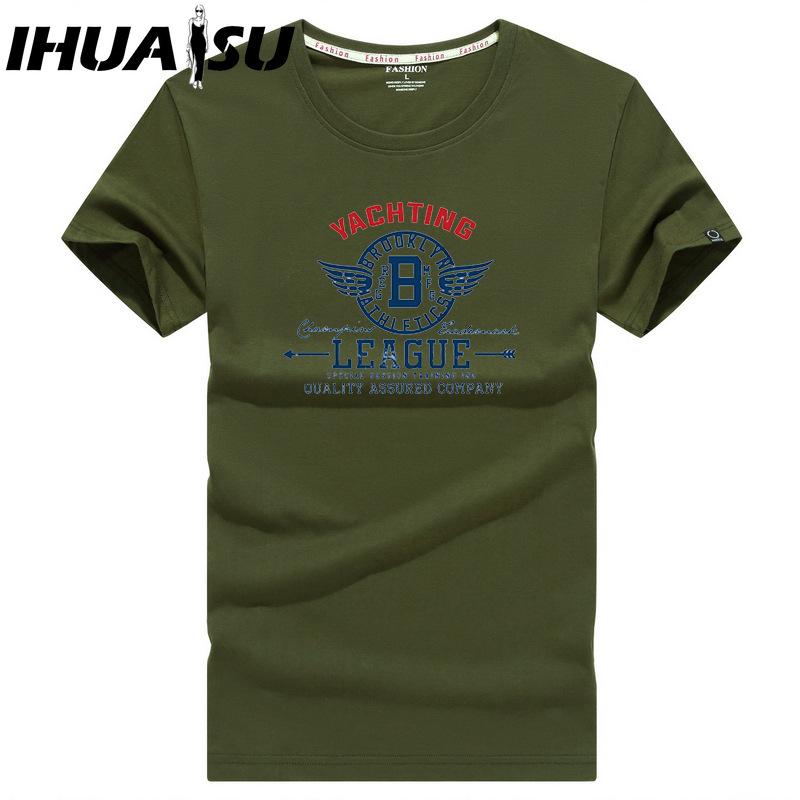 IHUASU Kurzarm-T-Shirt aus Baumwolle für Herren, modisch, lockeres Halbarmhemd, bedrucktes mitfühlendes Hemd