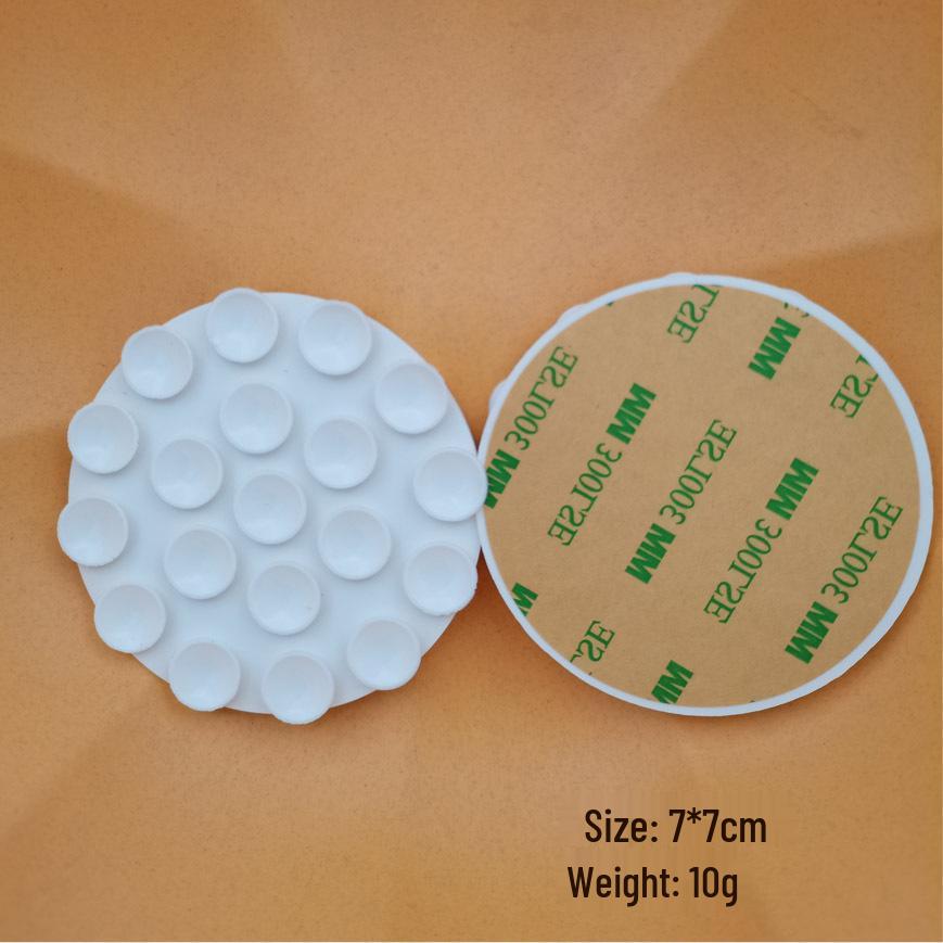 19-Hole Silicone Suction Cup Phone Holder & Power Bank Adhesive Sticker