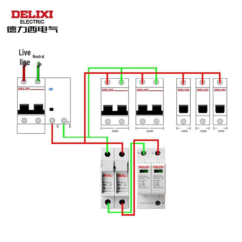 DELIXI Electric HDYE Household Surge Protector & Lightning Arrester