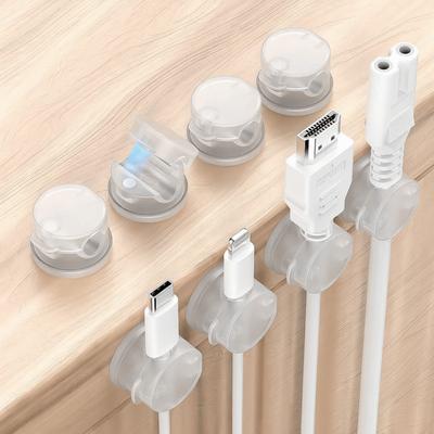 3Pcs Adhesive Cable Organizer Magnetic Cable Management Wire Arrangement Cable Clips  Office Desk
